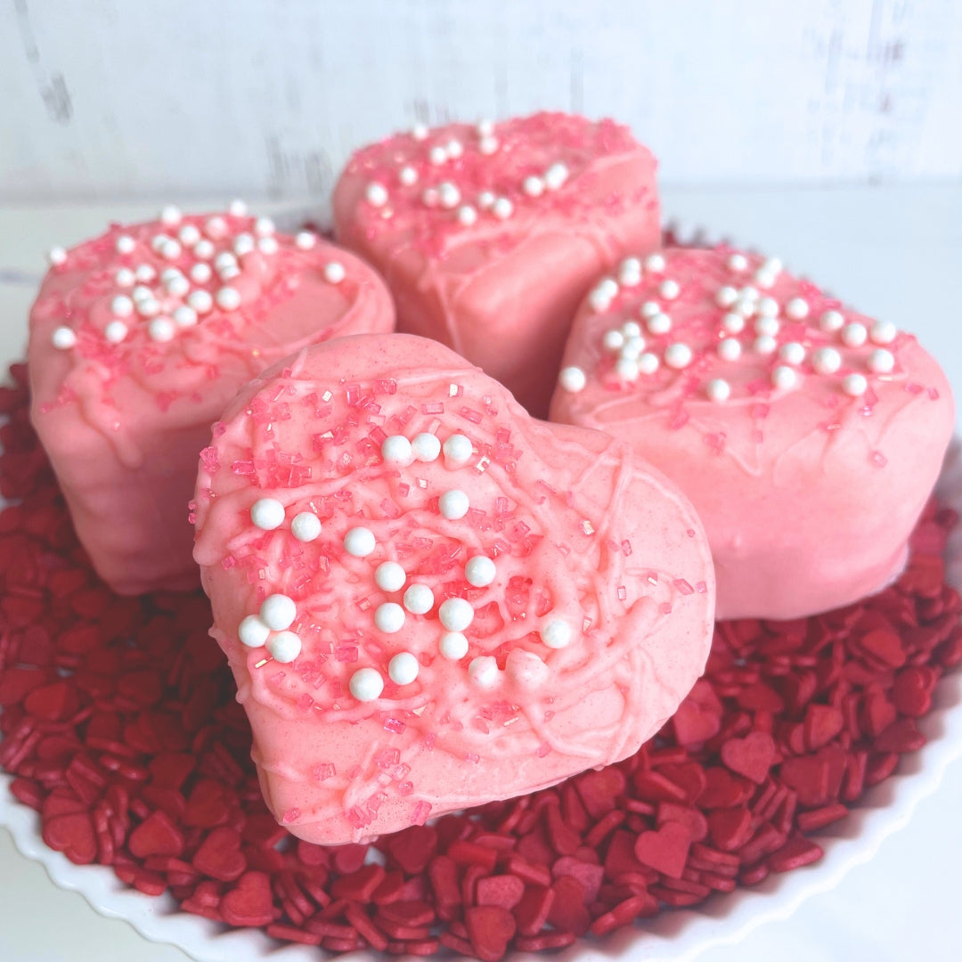 Pink Heart Snack Cakes