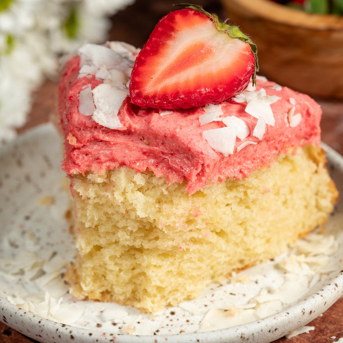 Coconut and Strawberry Cake