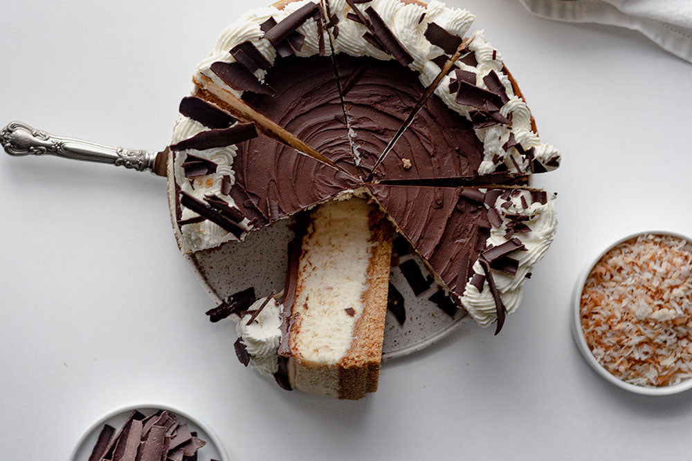 Image of One Sweet Mama's Chocolate Coconut Cheesecake