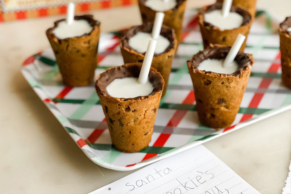Photo of Cookie Cups filled with milk 