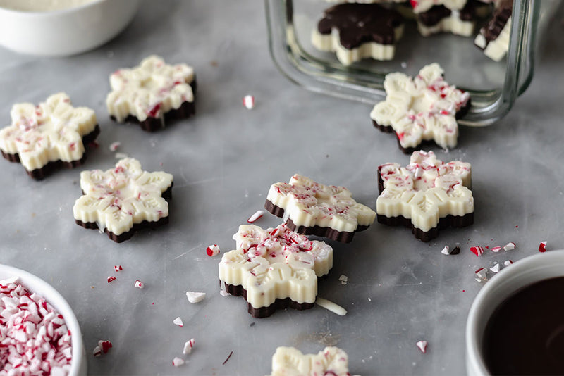 Photo of Peppermint Bark Snowflakes
