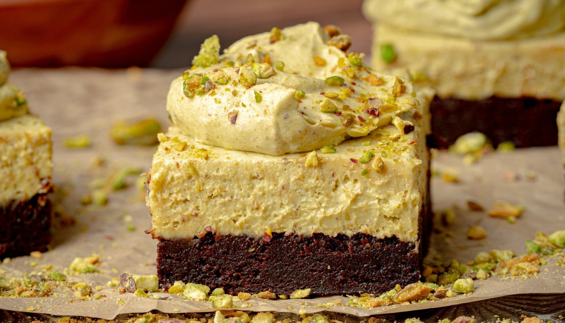 Pistachio Cheesecake Brownies