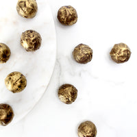 Filled Dark Chocolate Truffle Shells with Gold Dust