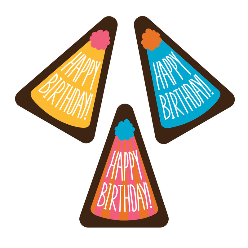 Happy Birthday Hat Chocolate Decor detail